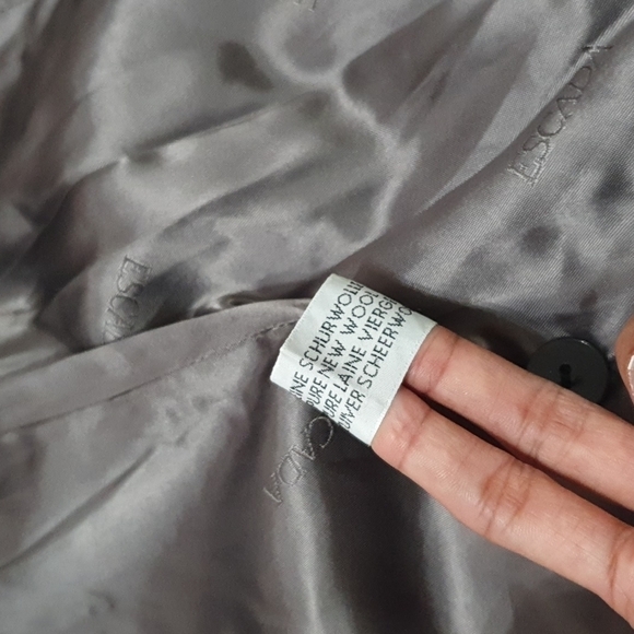 Vintage Escada Double Breasted Blended Cashmere Wool Coat - Picture 4 of 8